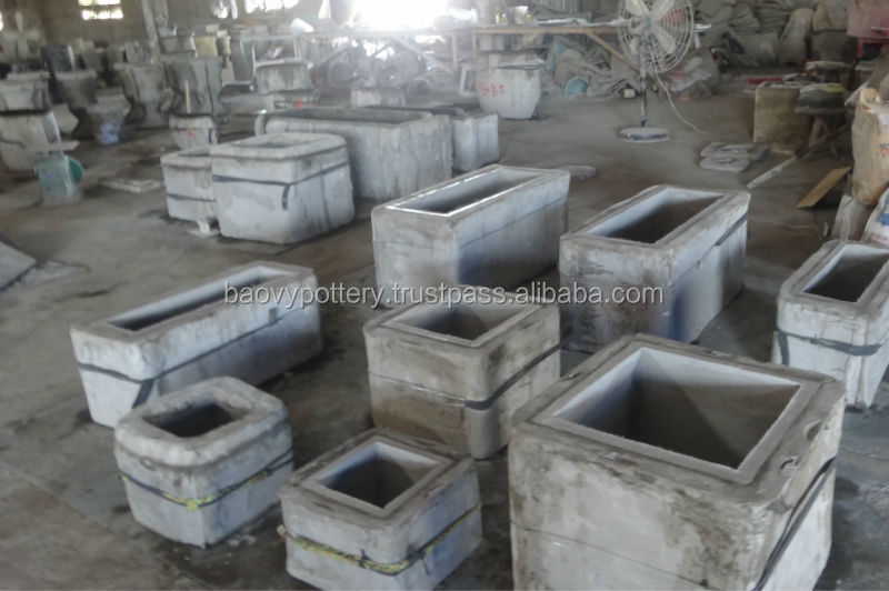 Round lightweight cement pots Small Concrete pots Fiber Cement Planter/Viet-Nam-Pottery-Supplier