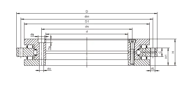 High speed YRTS260 slewing bearings axial radial combined bearings YRTS260 260mm*385mm*55mm