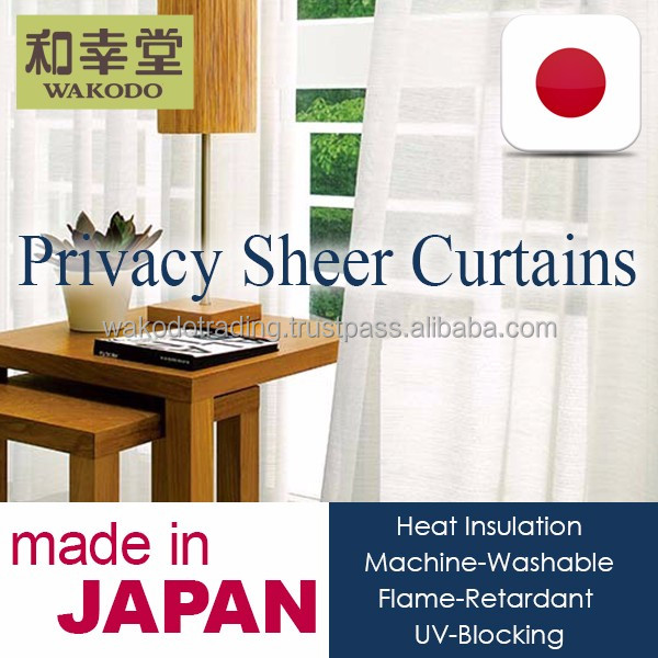 Uv Resistant Thermal Insulation Uv Protective Sheer Curtain Fabric