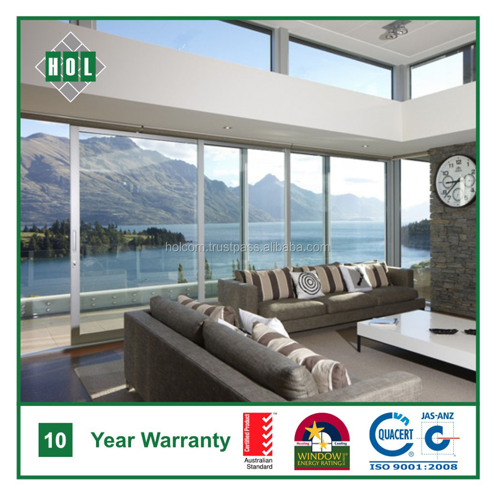 Aluminium schiebetür 4 schärpe für balkon villa, klar glas