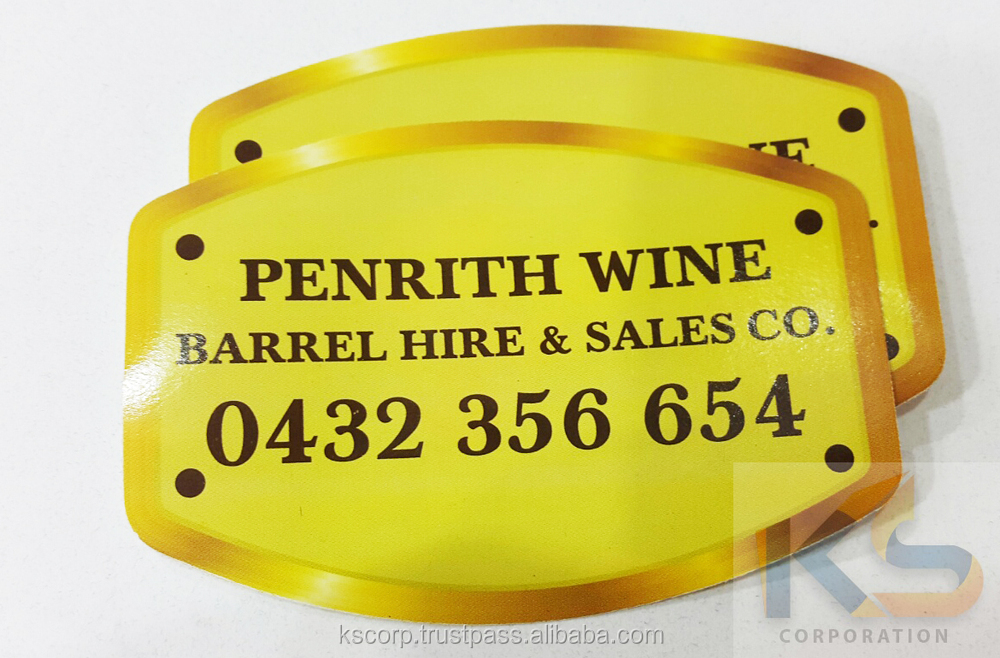 KS-67 Customise High Quality PVC Vinyl UV Laminated full color printed Label stickers