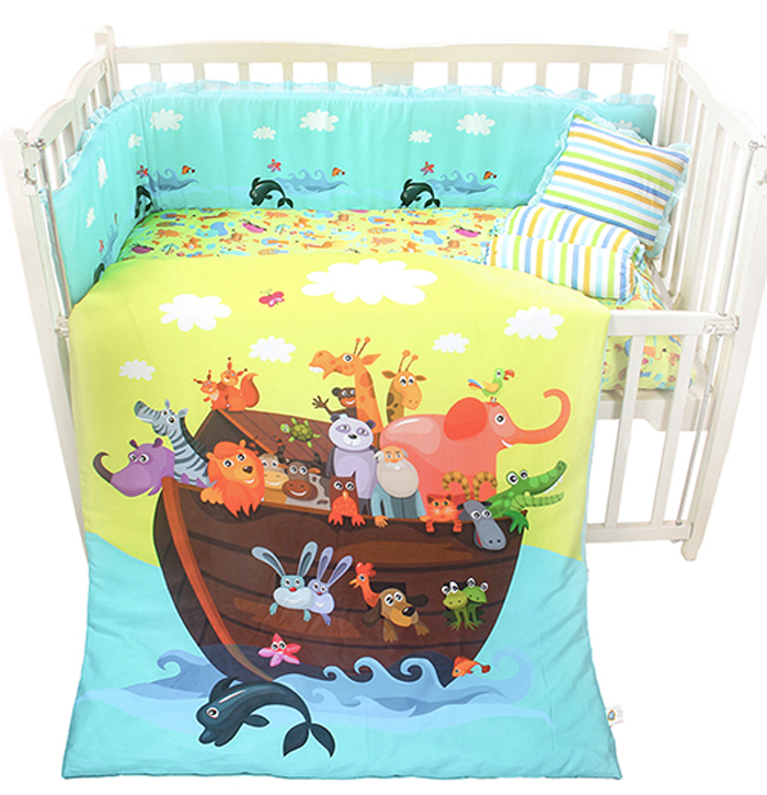Fancy Fluff 6 Piece Premium Baby Cot Set Noahs Ark Buy Baby Cot