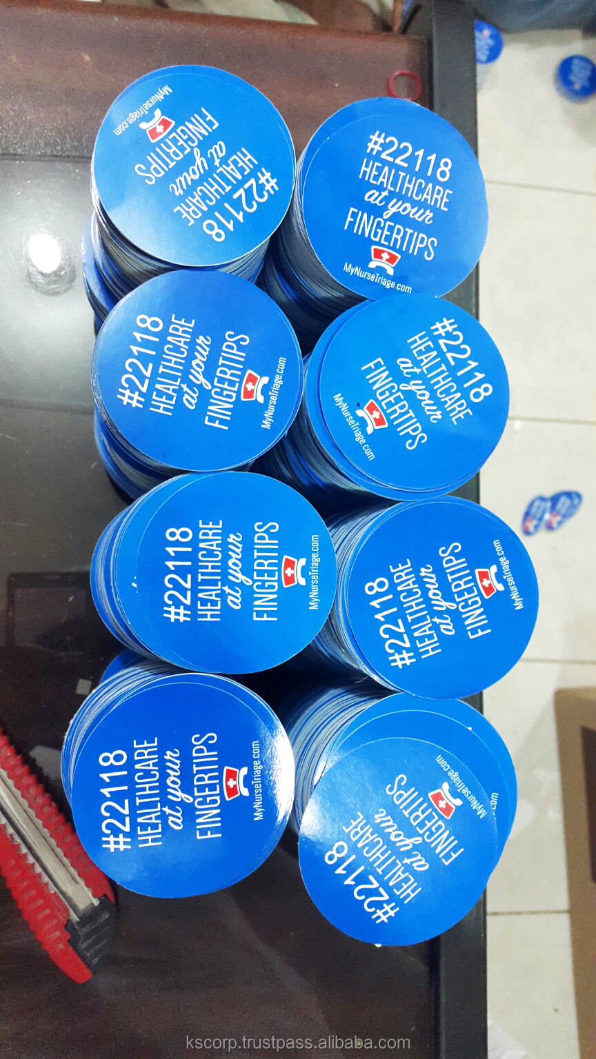 KS-67 Customise High Quality PVC Vinyl UV Laminated full color printed Label stickers