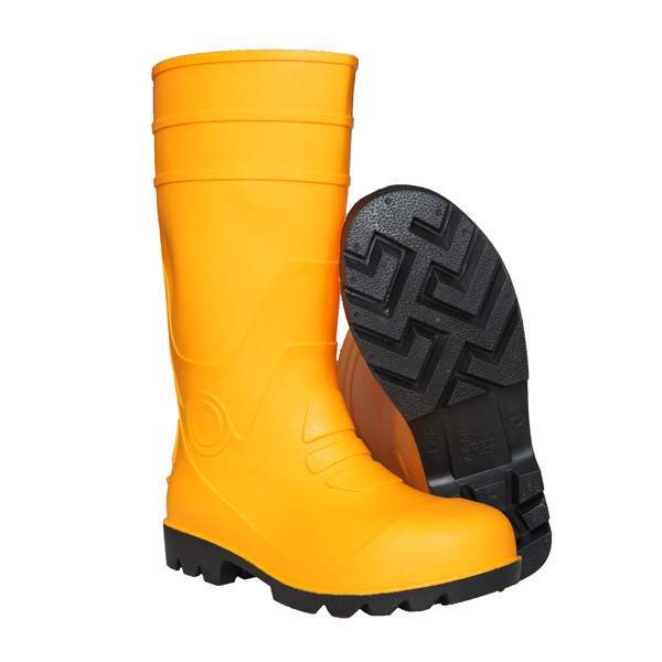 CE Certified Steel Toe Yellow PVC Safety Boots