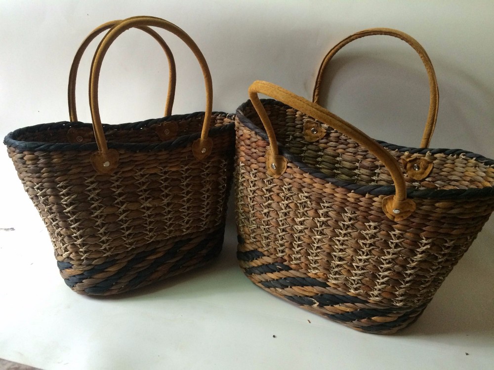 High quality best selling bamboo straw handmade handbag with handle from Vietnam