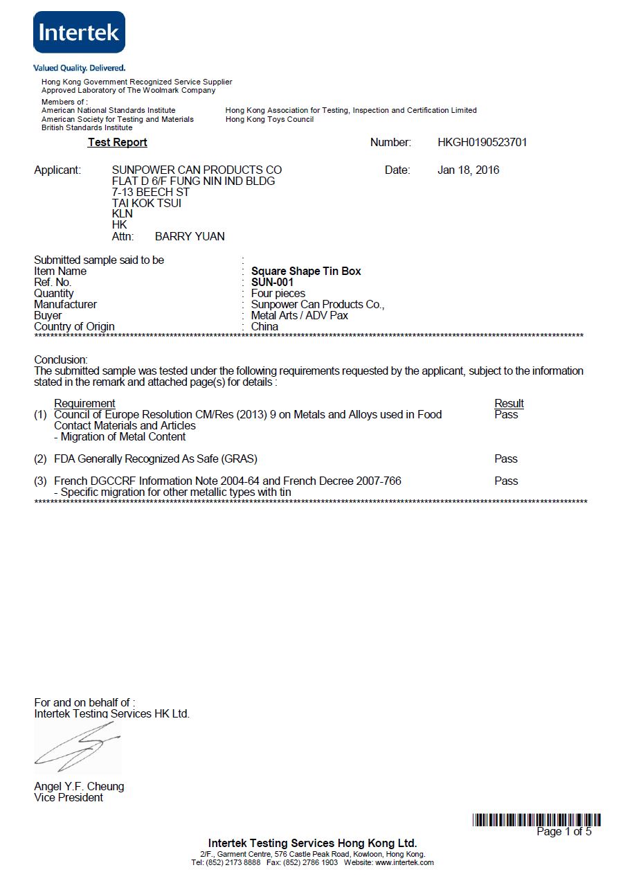 Company Overview Sunpower Can Products Co