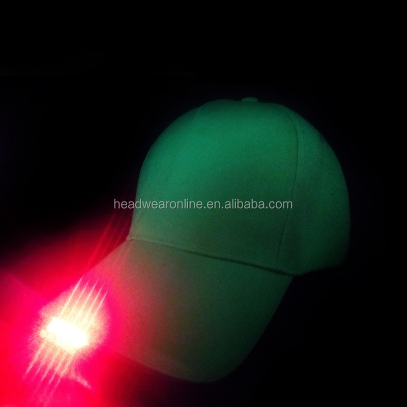 Customized cheaplight fishing baseball hat with built-in led light led baseball cap