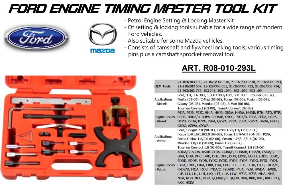 FORD MESTRE KIT de FERRAMENTAS de SINCRONISMO DO MOTOR.
