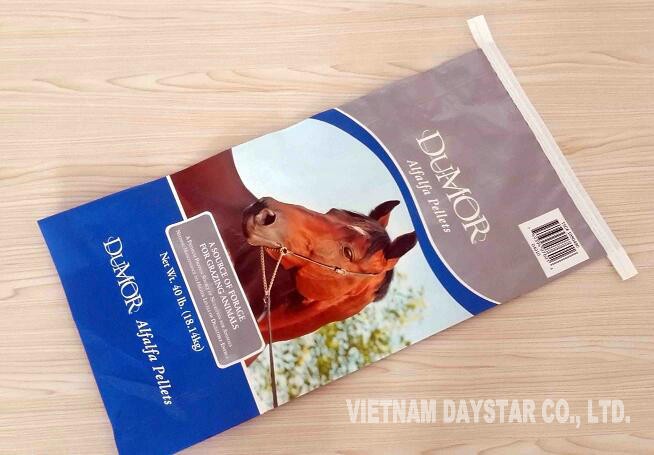 BOPP laminated woven bags, Rice bags, Feed bags, Bird food bags, Horse food bags, Pet food bags, made in Vietnam
