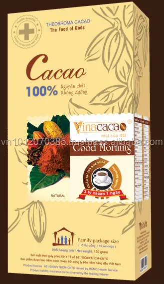 Vietnam High-Quality 100% Natural Cacao Powder 150Gr FMCG products Good Price