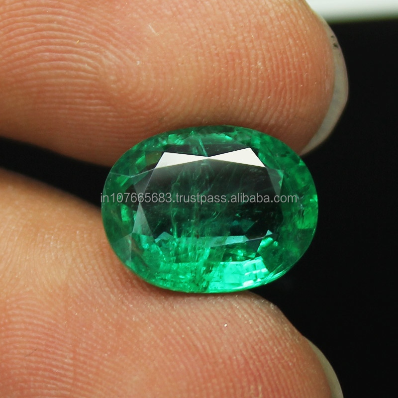 1.70 Cts Par De Corte Esmeralda Octágono Natural certificado 7x5 mm Sin Tratar Piedras Preciosas