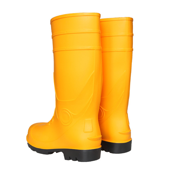 CE Certified Steel Toe Yellow PVC Safety Boots