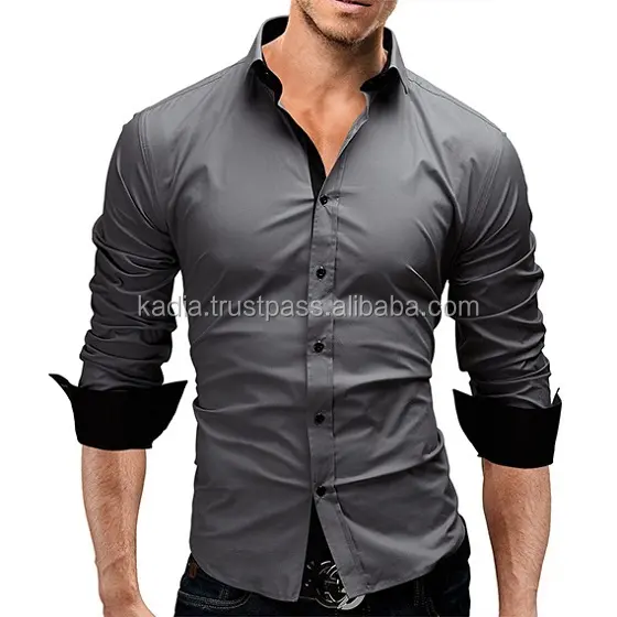 charcoal grey mens dress shirt