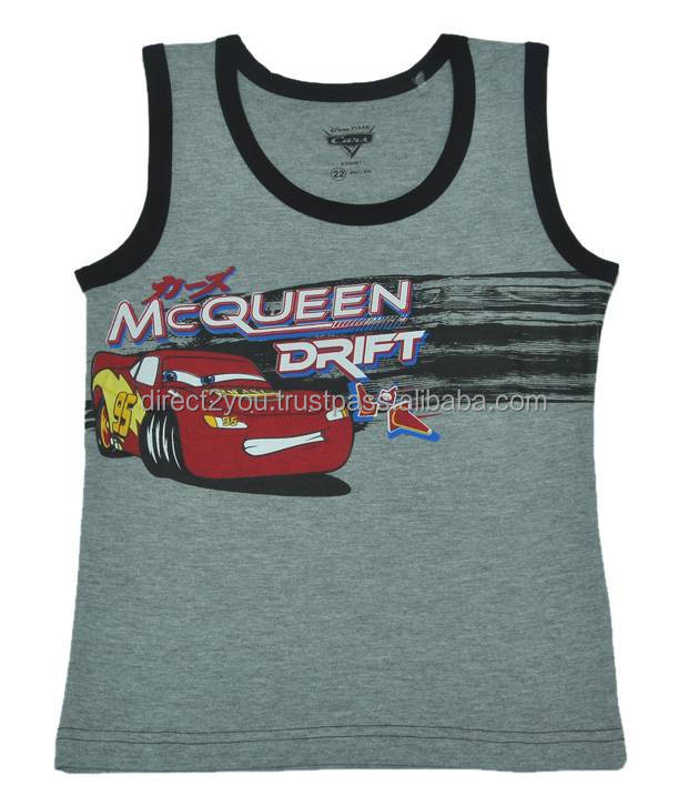 Оптовая продажа, майка с принтом, детский жилет, Детские крутые хлопковые рубашки