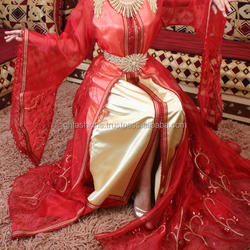 Latest Red caftan marroquino e trabalhar a pedra
