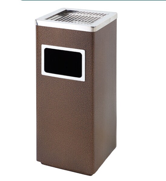 广州最大酒店大堂不锈钢地面各种内置垃圾桶与烟灰缸