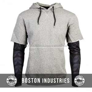 white half sleeve hoodie