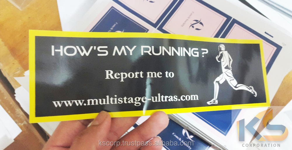 KS-67 Customise High Quality PVC Vinyl UV Laminated full color printed Label stickers