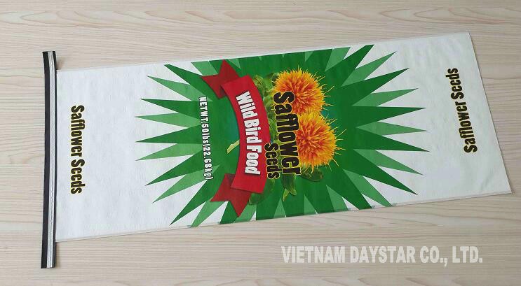 BOPP laminated woven bags, Rice bags, Feed bags, Bird food bags, Horse food bags, Pet food bags, made in Vietnam