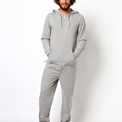 cotton fleece one piece jumpsuit men / custom printing onesies men