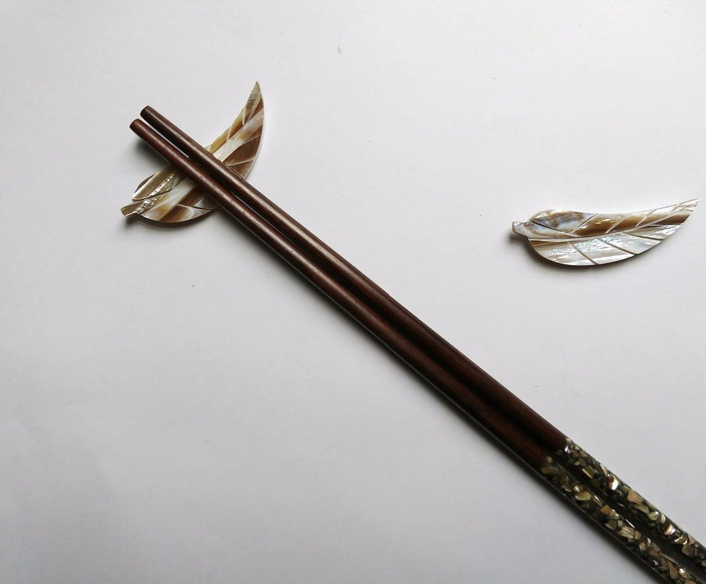 Перламутровая палочка для еды в форме листьев