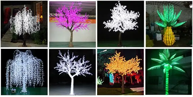 Colorful attractive LED palm tree light garden decoration lighting