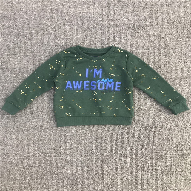 P0098 Детский свитшот для маленьких мальчиков, толстые Топы с длинным рукавом и принтом для детей 2018, Детская толстовка, свитшоты