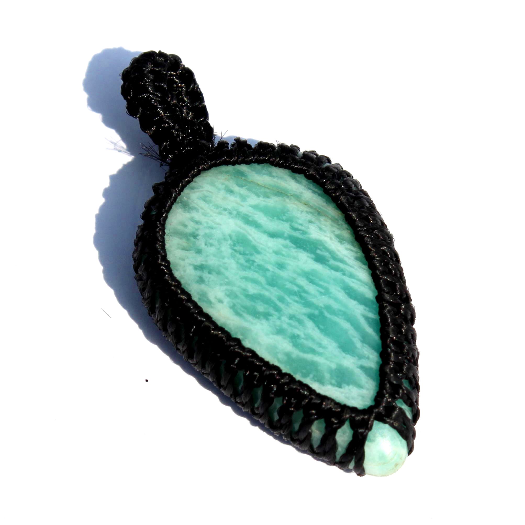 Pulsera de apilamiento con cuentas de piedra natural Amazonita Verde Cable Pilas granos
