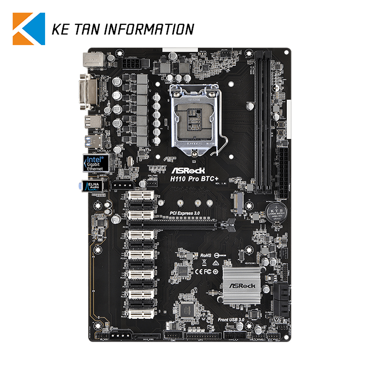 USED 12PCIE DDR4 ASROCK H110PROマザーボードは13 GPUグラフィック