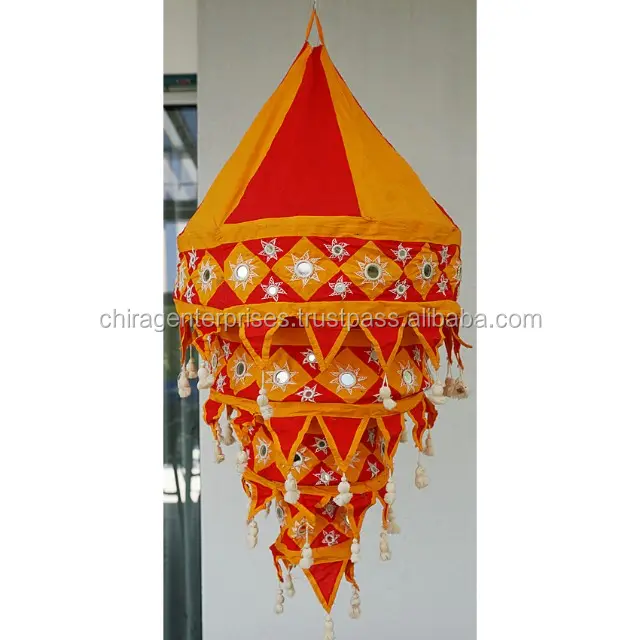 Indian Decorative Lamp shade Cotton Fabric Lanterns Collapsible Wholesale Lot