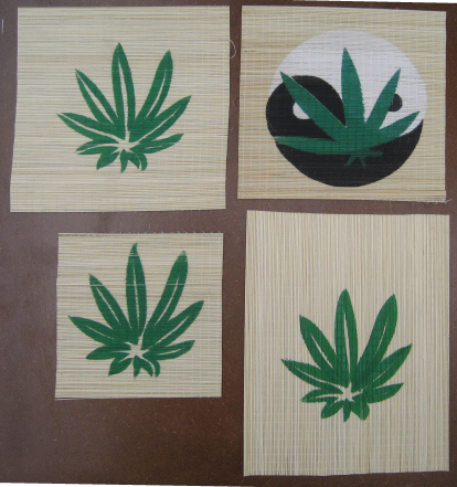 Красочные бамбуковые место-коврик