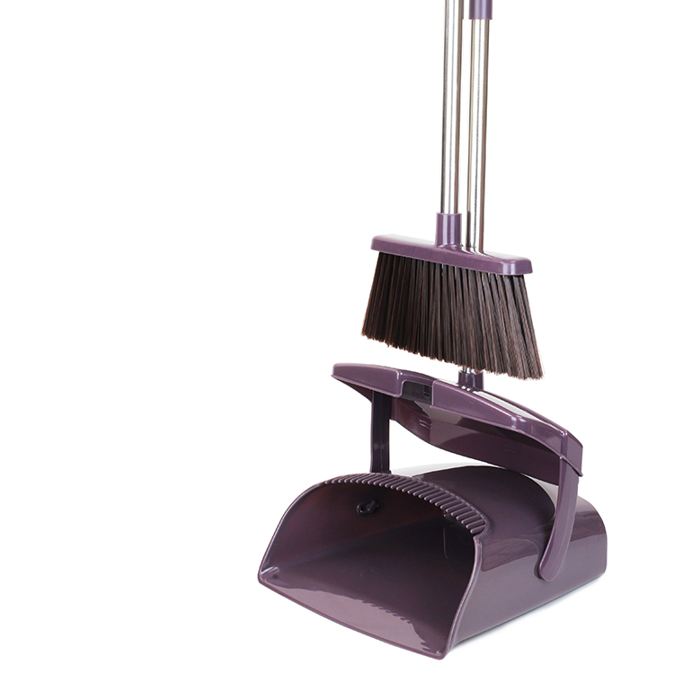 MASTERTOP Dustpan and Broom Set Sweeper with 120cm Long Handle and Dustpan with Saw-Tooth Scrubber Edge MASTERTOP Dustpan and Broom Set Sweeper with 120cm Long Handle and Dustpan with Saw-Tooth Scrubber Edge
