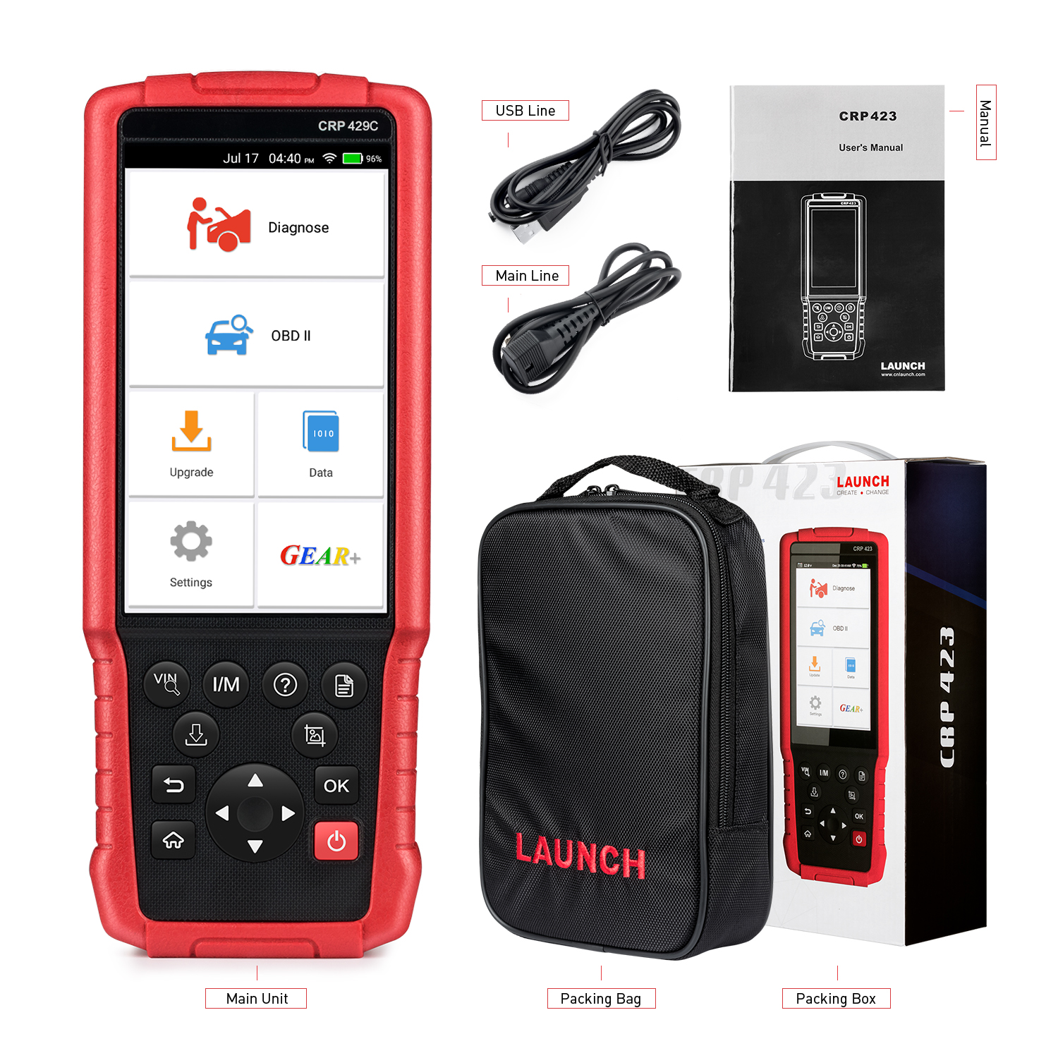 New Launch X431 CRP429C 4 Systems OBDII Code Reader obd2 Auto Diagnostic Tool CRP429 C CRP 429C Auto Scanner better than CRP129