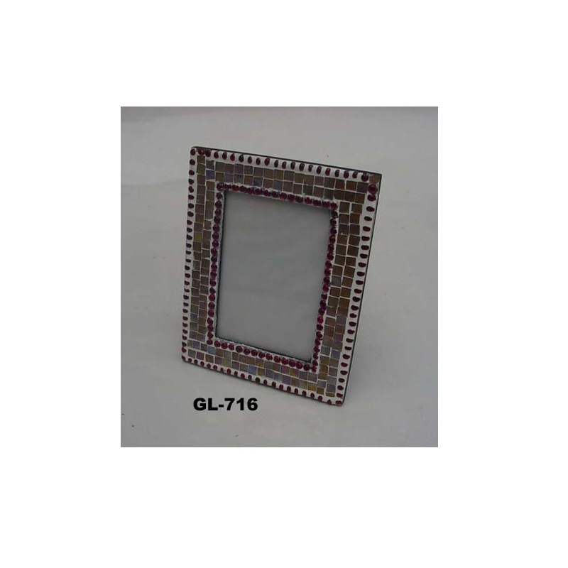 Блестящая стеклянная мозаичная фоторамка
