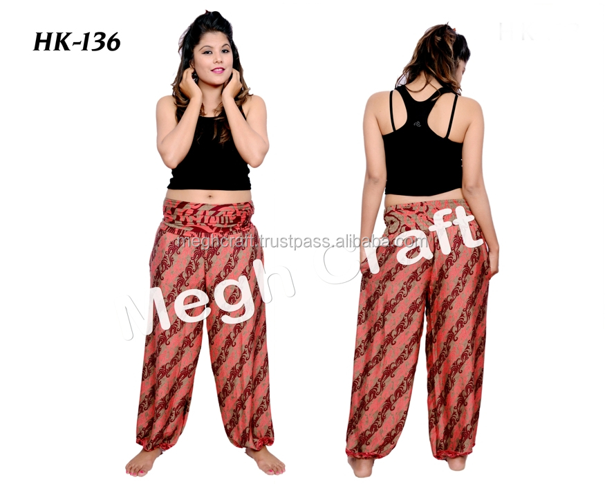 bell bottom silk pants