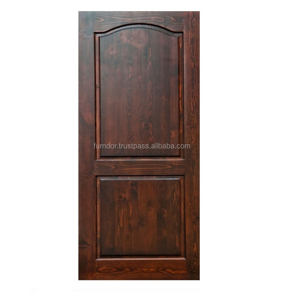 solid knotty pine wood 2 panel interior room door