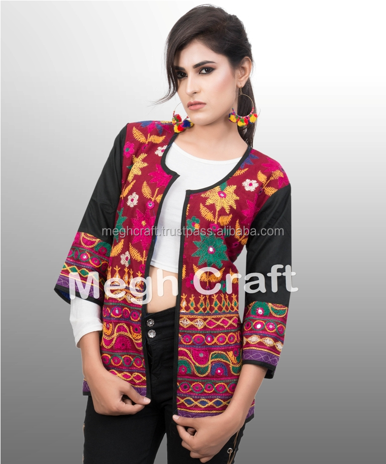 mirror work jacket design