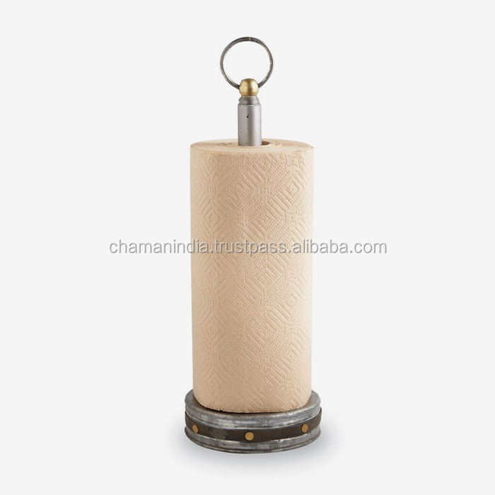 Porta Rotolo Da Cucina In Ghisa A Forma Di Gallo – Autoportante, Altezza 30,5 Cm, Stile Country E Rustico