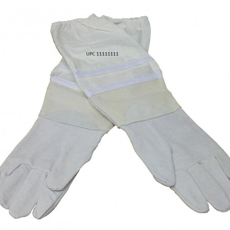 Size Beekeepers White Leather Gloves 2XS