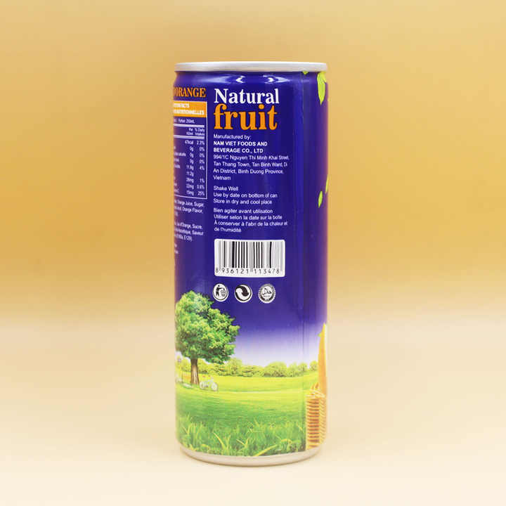 250ml VINUT Canned Orange Juice Drink We Import Fruit Juice