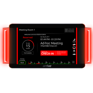 Android POE Glass Mount 7" Touchscreen for Meeting Room Booking