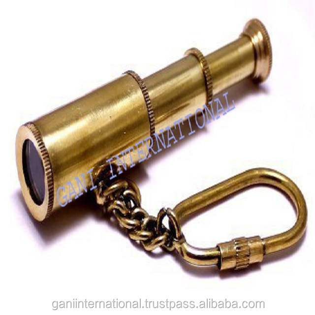 Brass Nautical Telescope Keychain Lot 10 Unit Maritime Nautical Keyring Gift