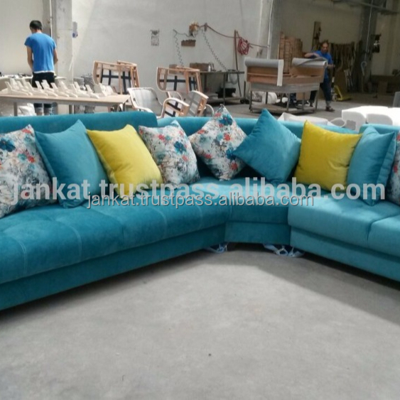 L Shape Fabric Leather Sofa Curved Clic Flip L Shape Fabric Leather Sofa