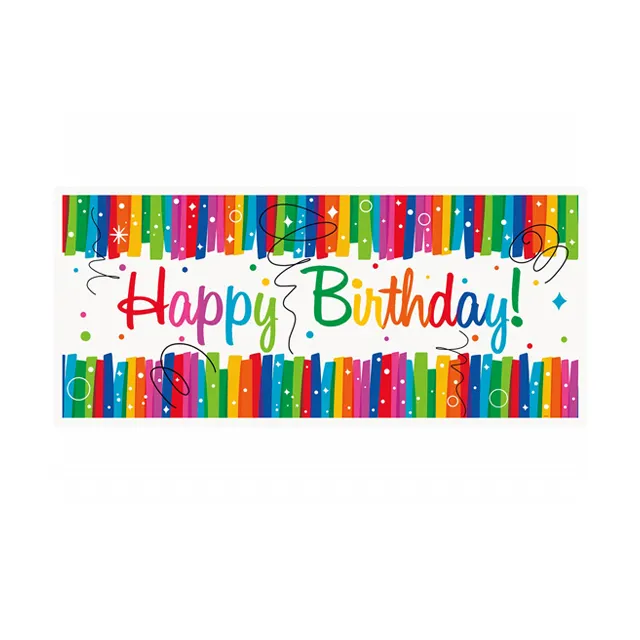 Personalised PVC Vinyl Party Banner for Birthdays Outdoor Full Colour Printed