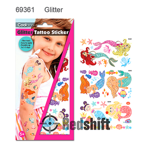 Glitter Tattoo Sticker Mermaid temporary custom design kids waterproof colorful