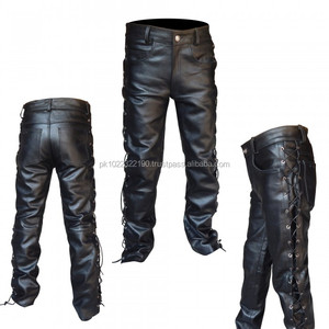 leather pants side laces