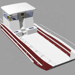 10m aluminum commercial landing craft boat with wheel house
