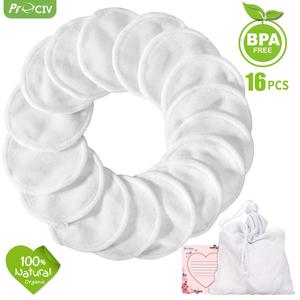 Reusable Makeup Remover Pads, Washable Organic Bamboo Cotton Rounds