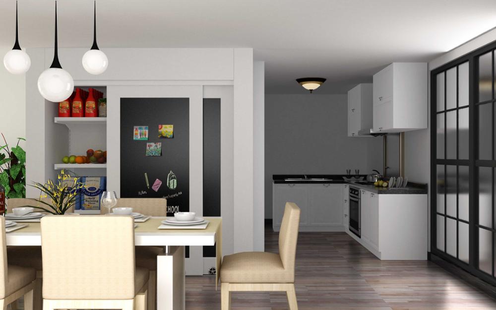Chalkboard sliding barn door Double bypass sliding door for closet