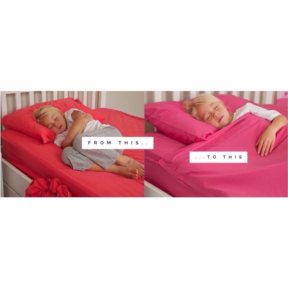 Cot Crib Size Luxury Cotton Zippered Bed Sheet By Kids Zip Sheets
